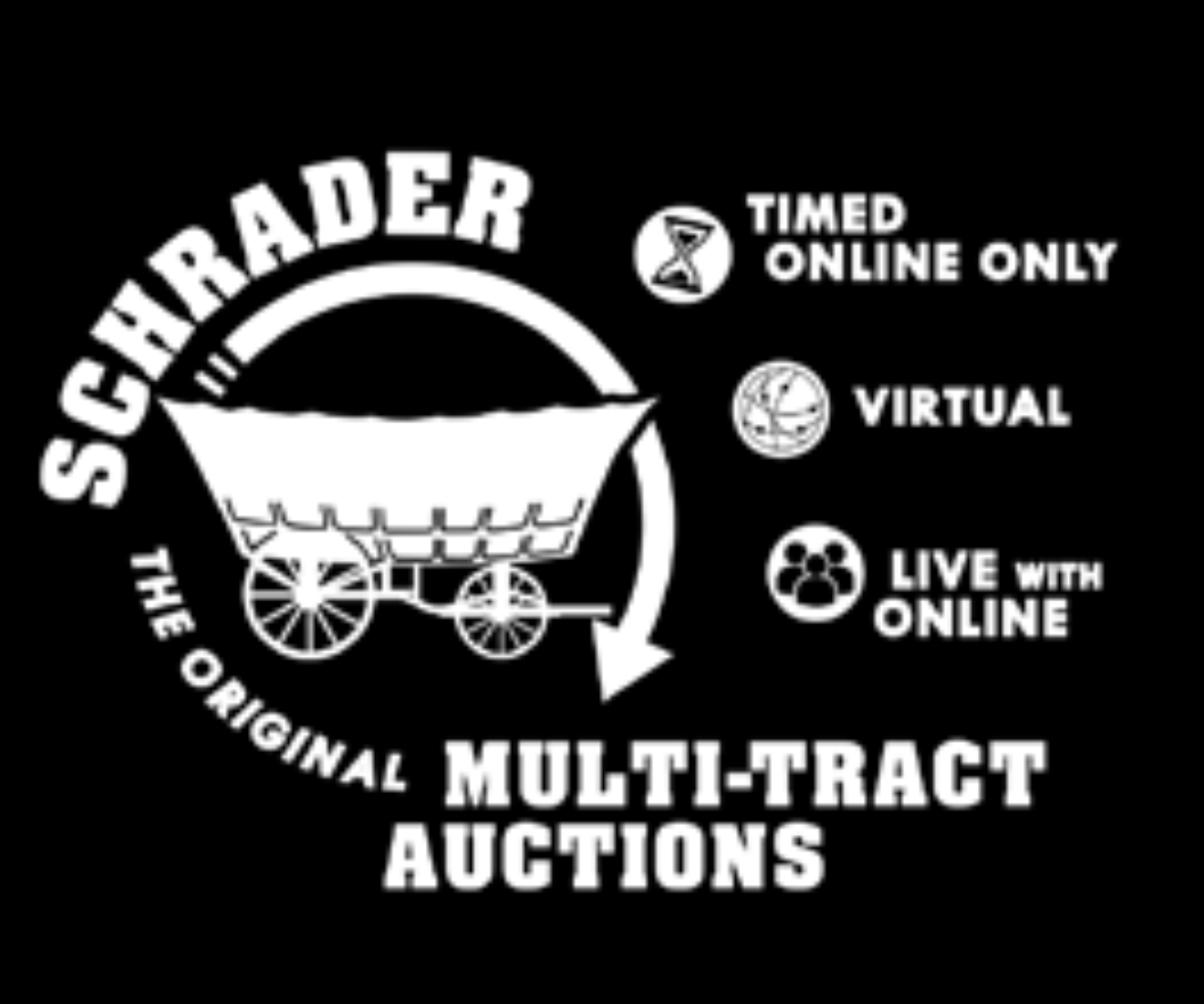 Schrader Real Estate and Auction Co Inc Wagon Logo